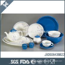Custom wholesale ceramic high quality flower decal design mexican dinnerware